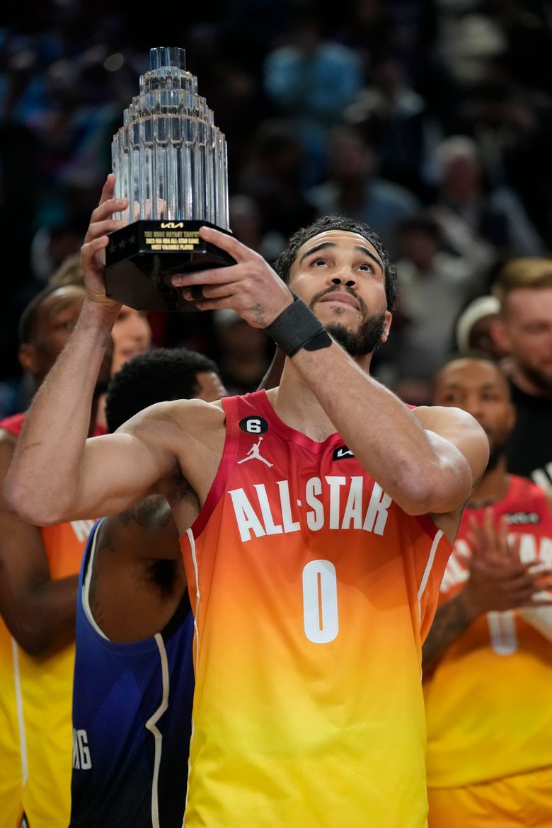 Celtics' Jayson Tatum is the star of stars, with a record 55 points and the  MVP of the NBA All-Star Game - The Boston Globe