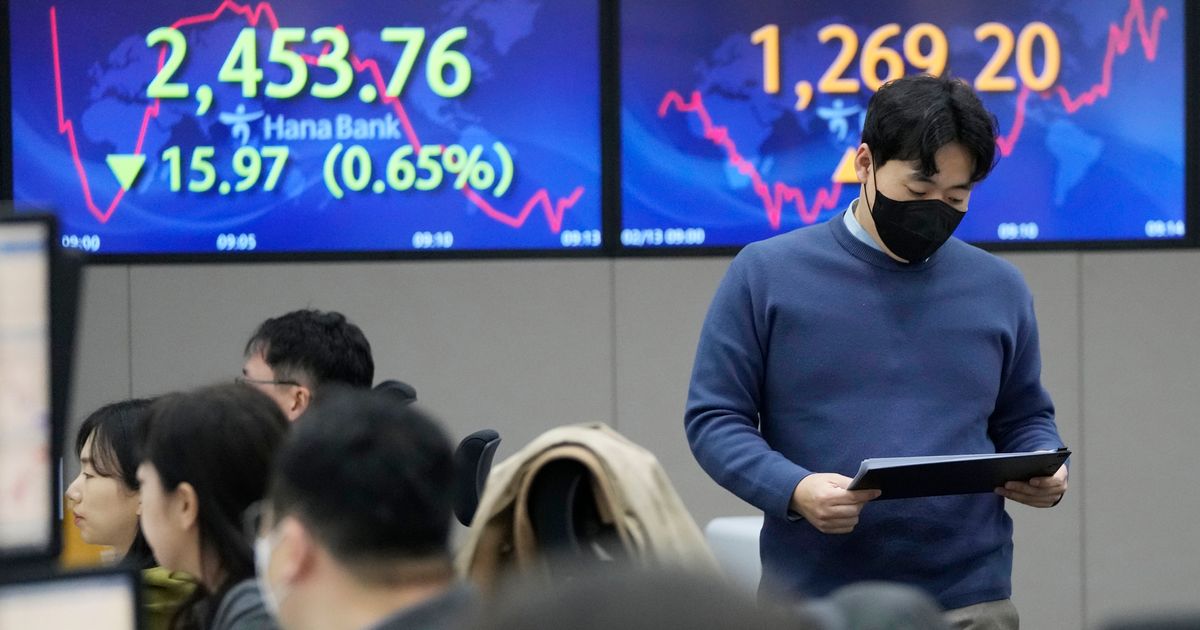 Asian stocks slide ahead of US inflation update | The Seattle Times