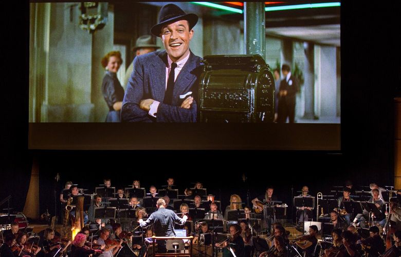 The Royal Scottish National Orchestra performing music from “Gene Kelly: A Life in Music” at Usher Hall in Edinburgh, Scotland in 2018. The Seattle Symphony will perform the program, hosted by Patricia Ward Kelly, March 17-19.