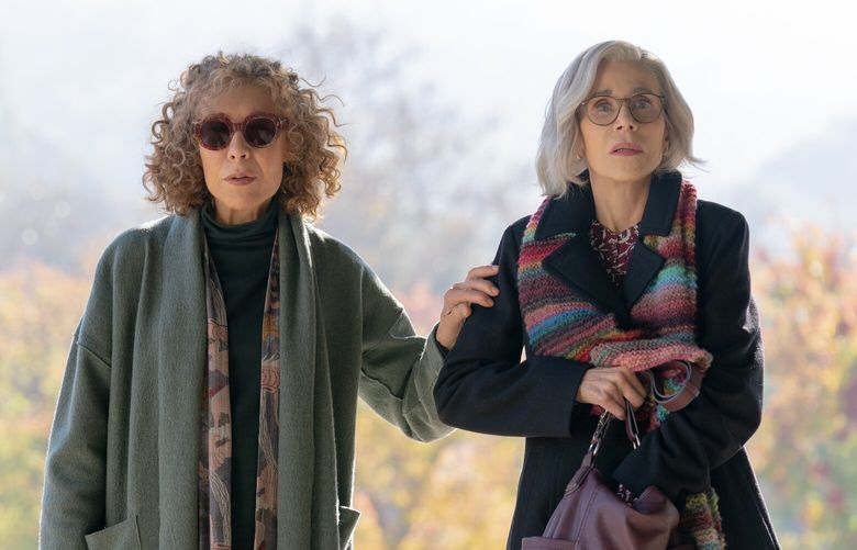Jane Fonda and Lily Tomlin in “Moving On.” (Aaron Epstein / Roadside Attractions)