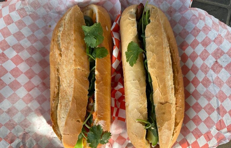Othello’s Q Bakery stuffs fresh-baked baguettes with everything from BBQ pork to crispy tofu and oyster mushrooms for their banh mi sandwiches.