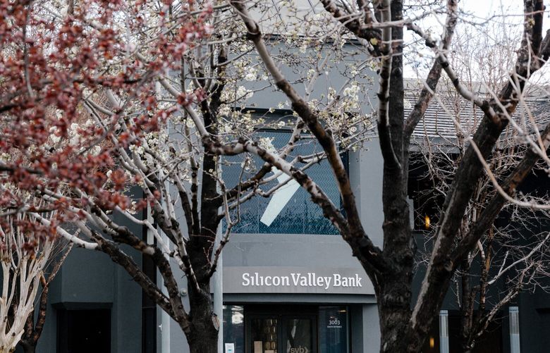 Silicon Valley Bank’s headquarters in Santa Clara, Calif., March 14, 2023. It was a priority for the Biden administration that the rescue of Silicon Valley Bank not be viewed as a bailout – the depositors would be protected but the bank’s management and its investors would not. (Jason Henry/The New York Times) 