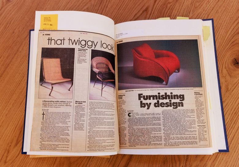 Seattle Design Center 1990s souvenirs: A big scrapbook and big