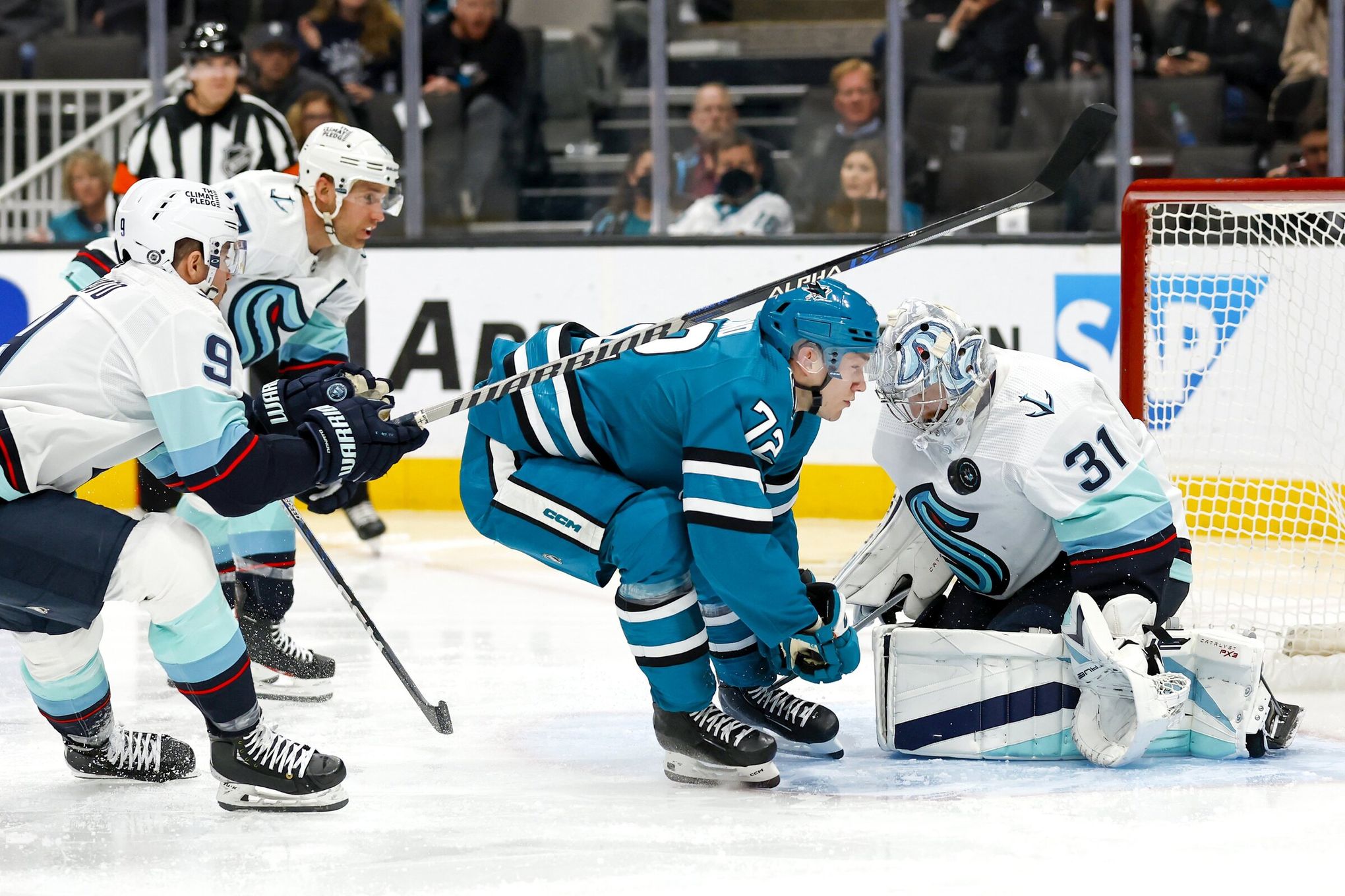 Sharks take the lead three times, only to lose to Oilers in OT