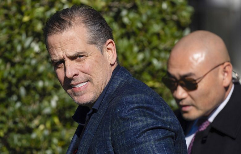 Hunter Biden walks along the South Lawn before the pardoning ceremony for the national Thanksgiving turkeys at the White House in Washington, Monday, Nov. 21, 2022. (AP Photo/Carolyn Kaster) DCCK128