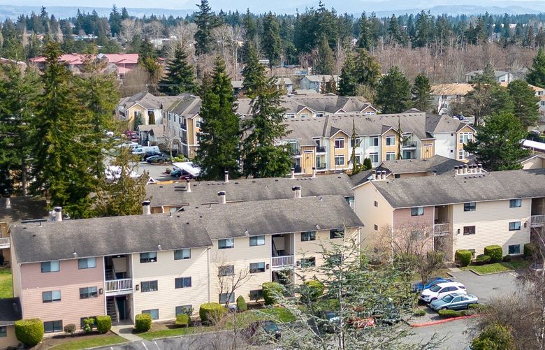 Apartments and homes on Casino Rd in Everett on Friday afternoon March 17, 2023.