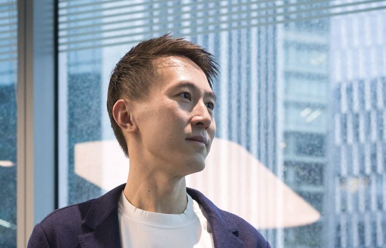 TikTok CEO Shou Zi Chew at the offices of ByteDance, the Chinese owner of TikTok, in Shanghai on Jan. 25.  (Ore Huiying / The New York Times)