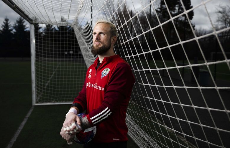 Sounders goalkeeper Stefan Frei is photographed at Starfire Sports in Tukwila on Tuesday, March 21, 2023.