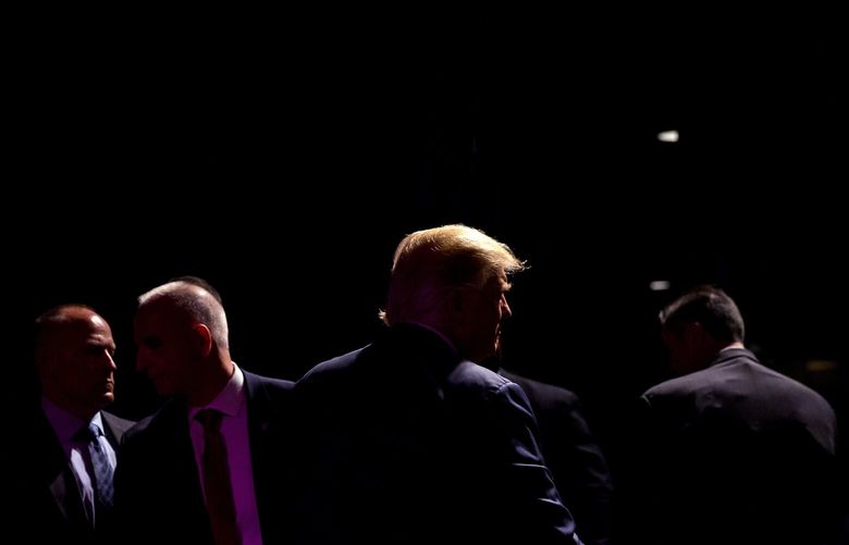 FILE — Donald Trump, then a Republican Presidential candidate, at a campaign event in Dallas, Texas on June 16, 2016. The allegations in Manhattan against Trump could make him the first former president to be indicted by a grand jury. (Eric Thayer/The New York Times) XNYT139 XNYT139