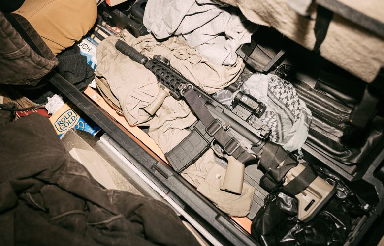 A firearm in Nashville, Tenn., March 24, 2023. The growing number of firearms kept in vehicles has become a new point of contention in the debates over regulating gun safety. (Eric Ryan Anderson/The New York Times) XNYT10 XNYT10