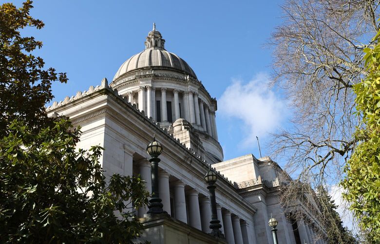 The Washington State Capitol building in Olympia on Tuesday, March 14, 2023.