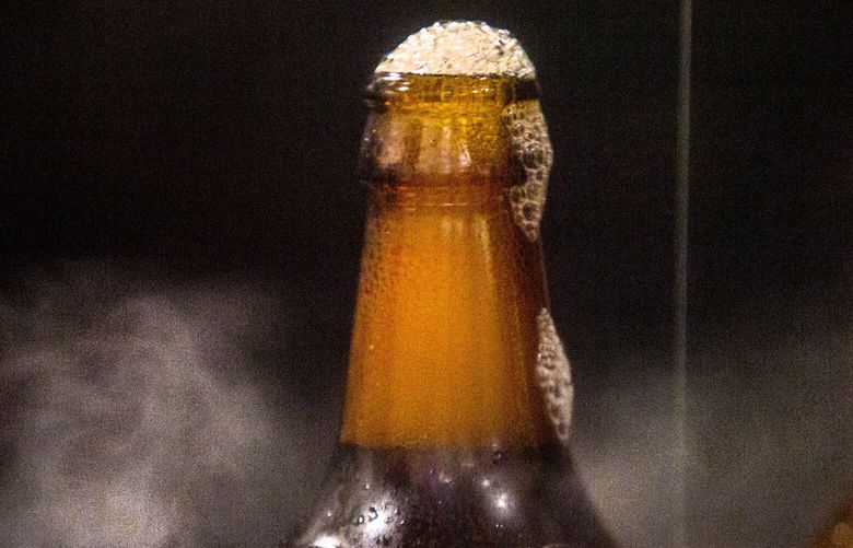 For the first time in 13 years, Rainier Beer is being brewed and bottled in Washington State. These bottles of Pale Mountain Ale are being bottled at the Redhook Brewery facility in Woodinville Washington on Monday June 6th, 2016.