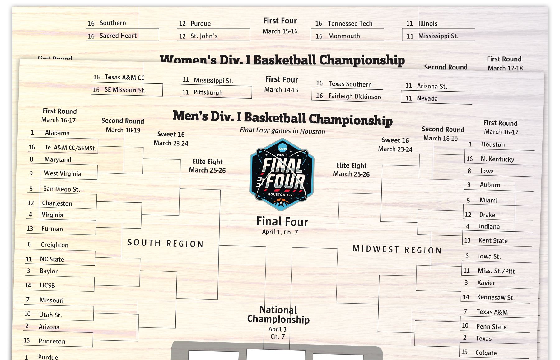 Download And Print Your 2023 NCAA Men’s And Women’s Tournament Brackets ...