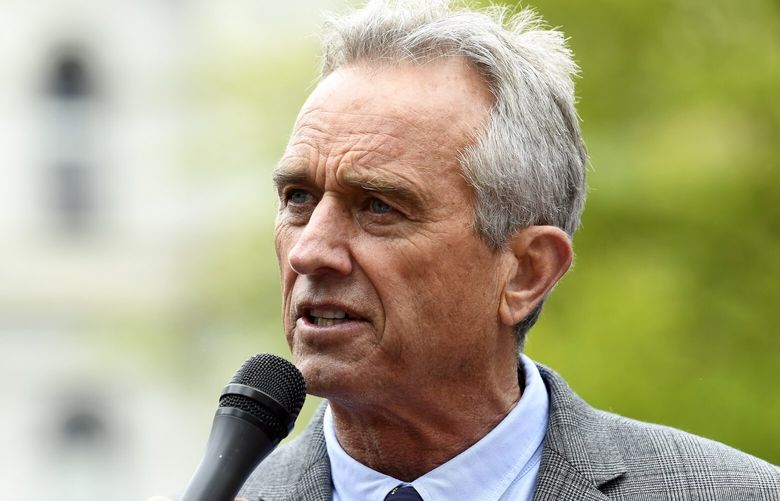 FILE – Attorney Robert F. Kennedy Jr. speaks at the New York State Capitol, May 14, 2019, in Albany, N.Y. Kennedy Jr., an anti-vaccine activist and scion of one of the country’s most famous political families, is running for president. Kennedy, a Democrat, filed a statement of candidacy Wednesday, April 6, 2023, with the Federal Election Commission. (AP Photo/Hans Pennink, File) NYSS315 NYSS315