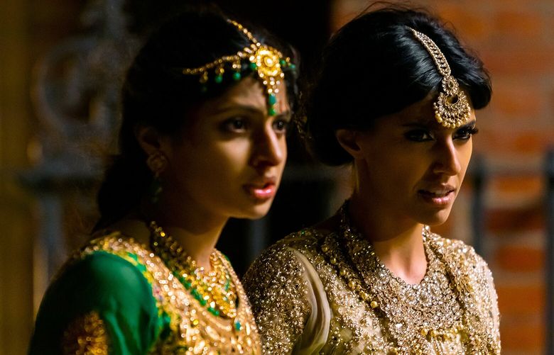 Priya Kansara stars as Ria Khan and Ritu Arya as her sister Lena in director Nida Manzoor’s POLITE SOCIETY, a Focus Features release.