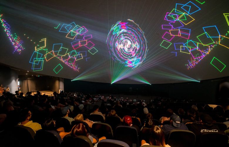 A laser show at Pacific Science Center. (Courtesy of Alabastro Photography)