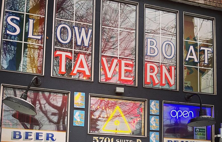 The narrow storefront with the bright lettering holds just six seats at the small bar plus a few dozen more. Those indulging in the free peanuts have been free to throw the shells directly onto the floor.