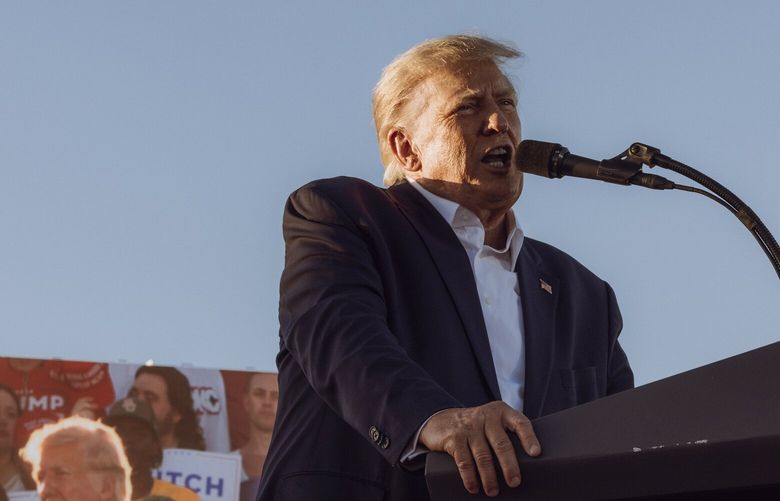 FILE — Former President Donald Trump speaks during a rally in Waco, Texas, on March 25, 2023. Trump filed his financial disclosure on Friday, April 14, after requesting multiple extensions. (Christopher Lee/The New York Times) XNYT245 XNYT245