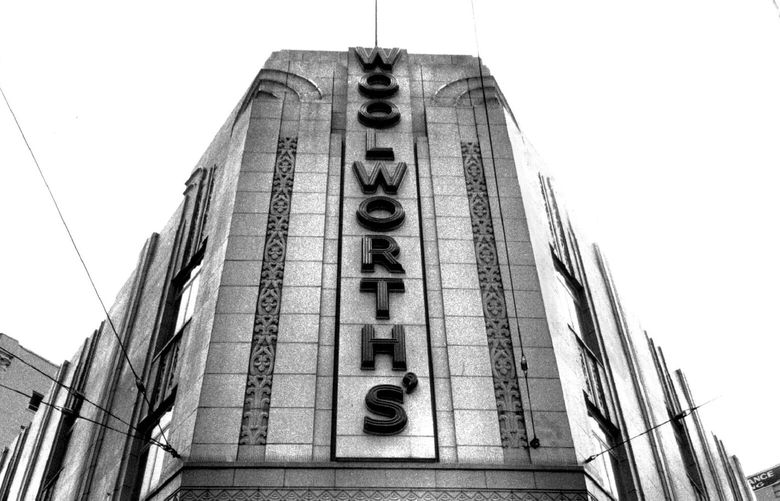 The Art Deco Woolworth’s in Seattle was a landmark at Third Avenue and Pike Street. (Jimi Lott / The Seattle Times)