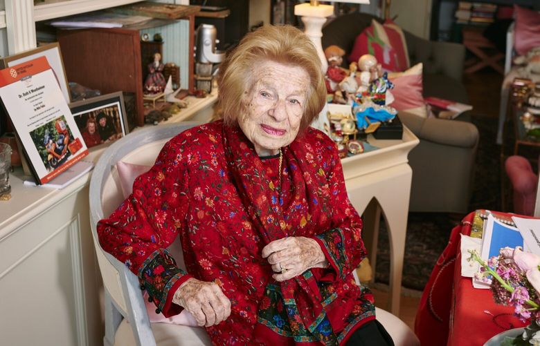 Dr. Ruth Westheimer, a talk show host and renowned sex therapist, in her apartment in New York on March 17, 2023. Westheimer encouraged President Joe Biden to run again, but, she said, “One has to know one’s limitations.” (Gabby Jones/The New York Times) XNYT37 XNYT37