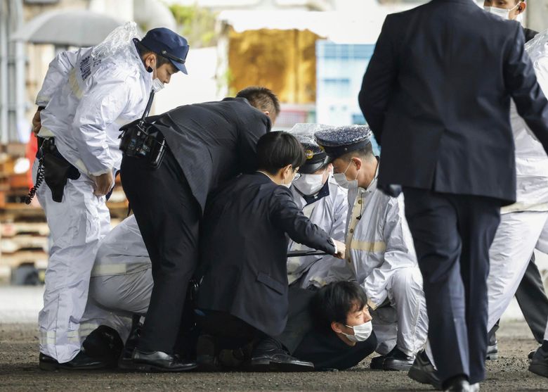 In Photos: Fisherman injured by explosive at Japan PM Kishida's