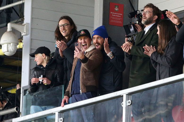 Notts County are as box office as Wrexham! Ryan Reynolds' wish comes true  as rivals join his club in promotion to League Two with penalty shootout  win in play-off final