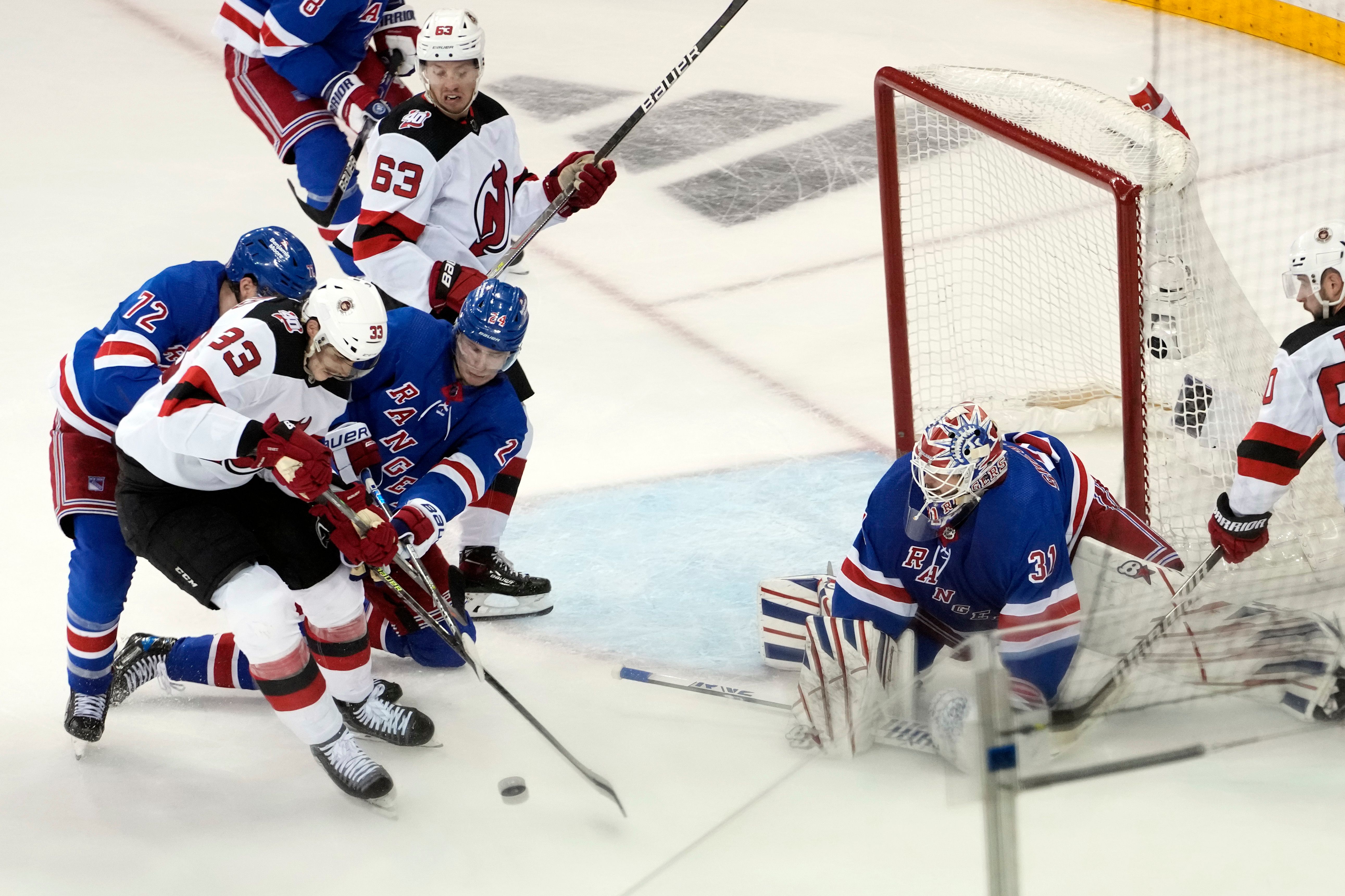 New york rangers v new hot sale jersey devils