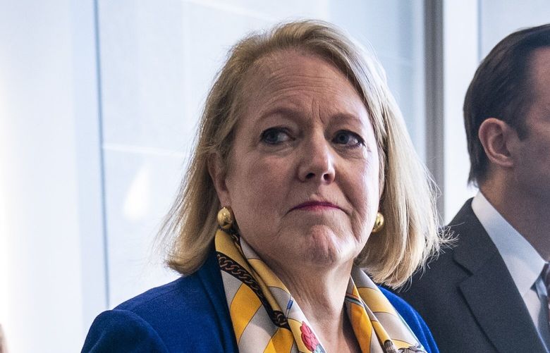 Virginia “Ginni” Thomas, wife of Supreme Court Justice Clarence Thomas, on Capitol Hill on Sept. 29, 2022, in Washington, D.C., to testify behind closed doors before members of the House Jan. 6 committee. MUST CREDIT: Washington Post photo by Jabin Botsford