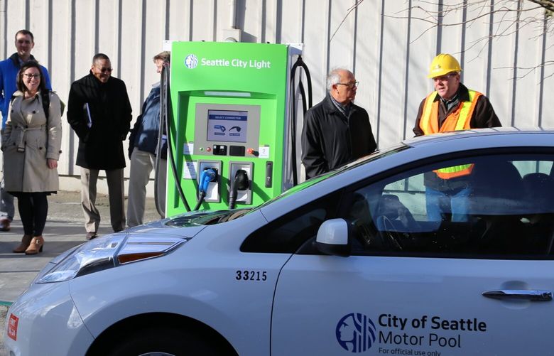 Seattle City Light opened its first two fast-charging stations on Beacon Hill on Tuesday. The utility hopes to open 18 more public chargers for electric cars by the end of the year