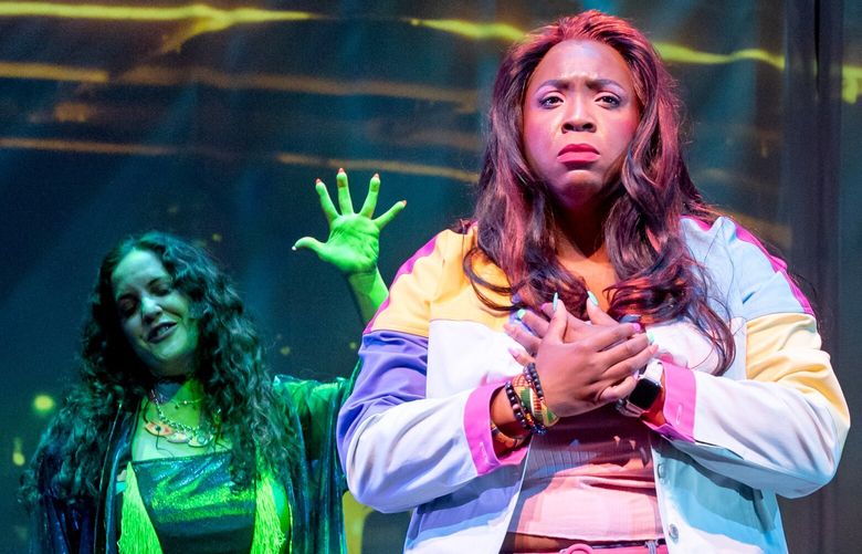 Janet Krupin and Sarah Russell in Lydia and the Troll at Seattle Rep.