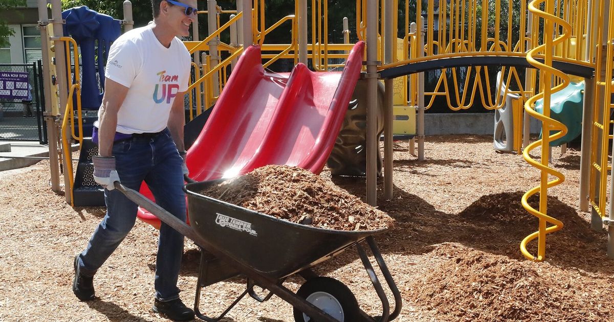 Yanking weeds, shoveling mulch — volunteers sweat for Seattle day of
