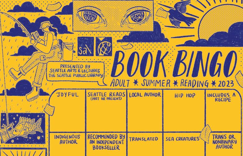 2023 Adult Summer Reading Book Bingo card. (Courtesy Seattle Arts & Lectures and Seattle Public Library)