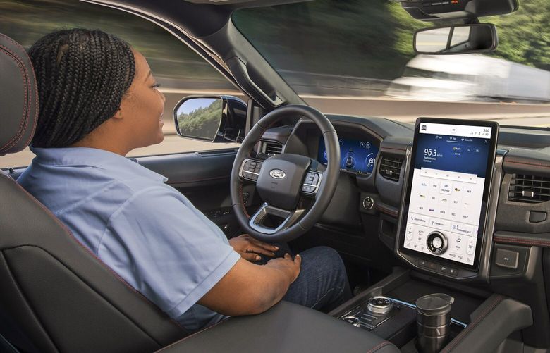 Ford says its BlueCruise driver system, which gives the driver the option to go hands-free when certain conditions are met. (Courtesy of Ford Motor Co. via AP)