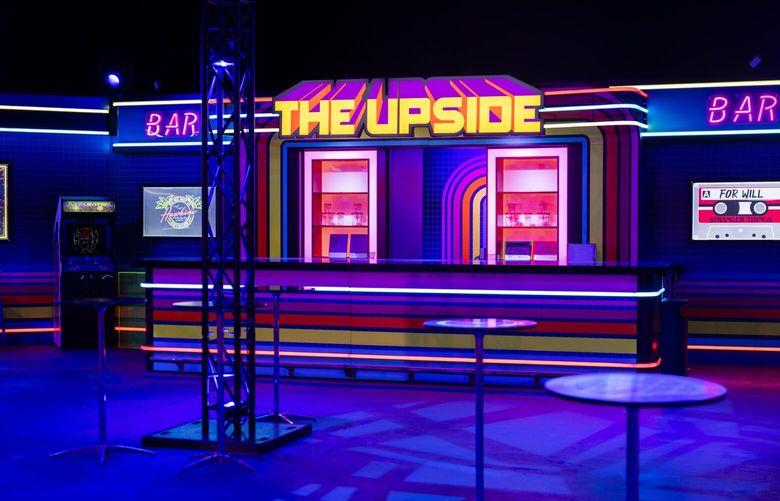 The Upside, a bar at the “Stranger Things: The Experience,” will serve drinks such as cocktails and mocktails in Seattle on Thursday, May 25, 2023.