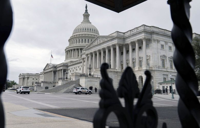 The U.S. Capitol is seen on Monday, May 29, 2023, in Washington. After weeks of negotiations, President Joe Biden and House Speaker Kevin McCarthy have struck an agreement to avert a potentially devastating government default. The stakes are high for both men — and now each will have to persuade lawmakers in their parties to vote for it.  (AP Photo/Jose Luis Magana) DCJL101 DCJL101