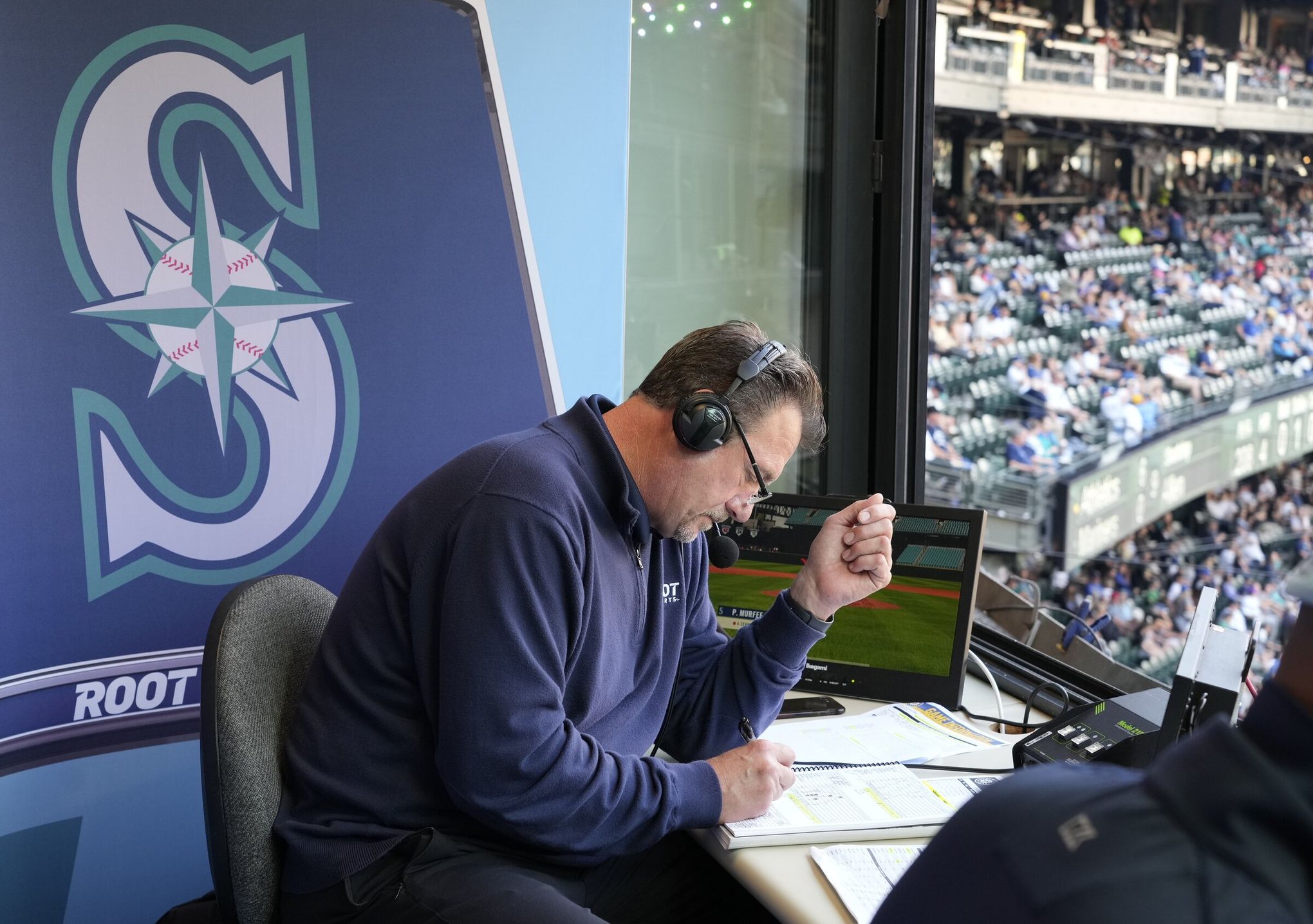 Without The Game, A Baseball Announcer Still Connects