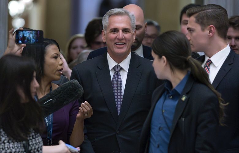 Speaker of the House Kevin McCarthy, R-Calif., walks to the House chamber at the Capitol in Washington, Wednesday, May 31, 2023. as the House moves toward passage of the debt limit bill. (AP Photo/Jose Luis Magana) DCJL104 DCJL104
