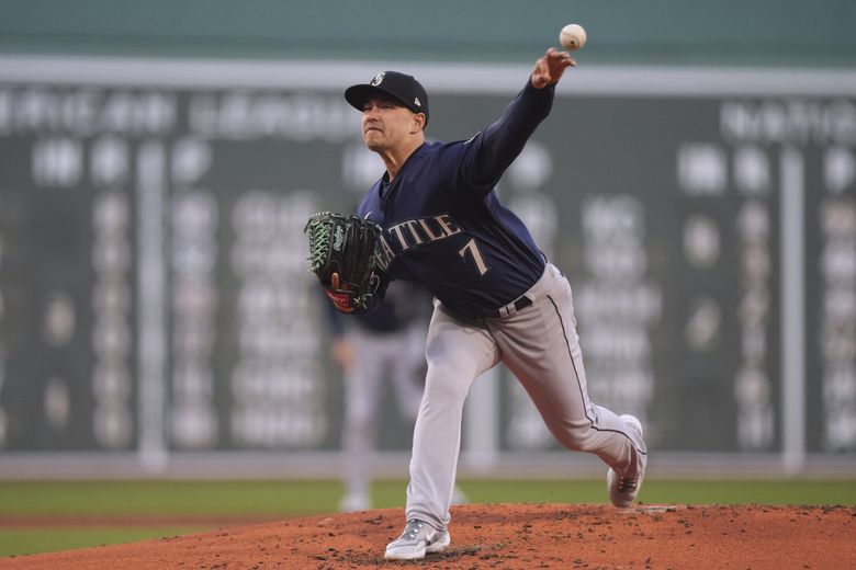 Seattle Mariners' Marco Gonzales goes bold for blood. 