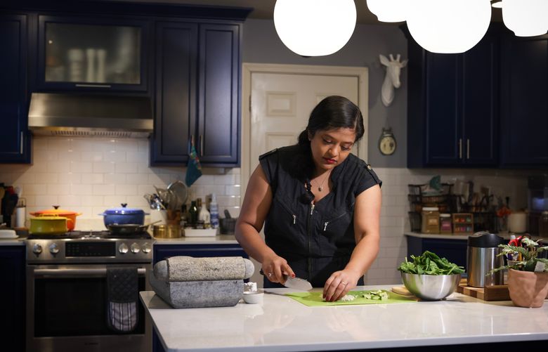 The chef Sam Fore in her home kitchen in Lexington, Ky. May 25, 2023. Fore was pleased when the James Beard Foundation named her a finalist for Best Chef: Southeast, but shocked when it had a private investigator interrogate her. (Jessica Ebelhar/The New York Times)