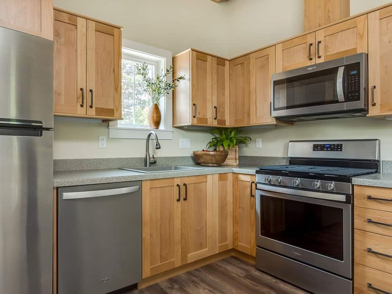 This garage in Bend was converted into an ADU kitchen. (Courtesy of Neil Kelly Company)