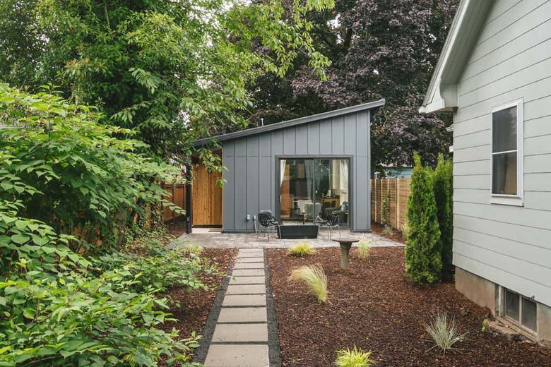 With enough backyard space, a modern DADU was built in southeast Portland. (Courtesy of Neil Kelly Company)