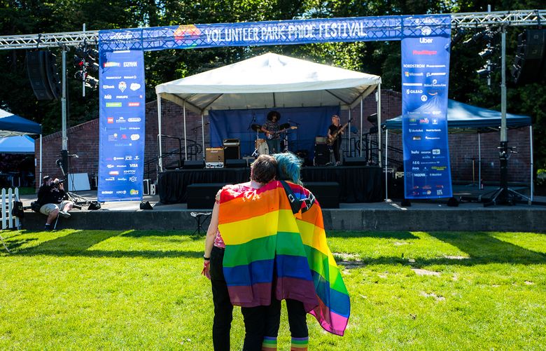 Another year of celebration kicks off in June at Volunteer Park for Seattle Pride 2023, "Galactic Love." (Courtesy of Nate Gowdy)