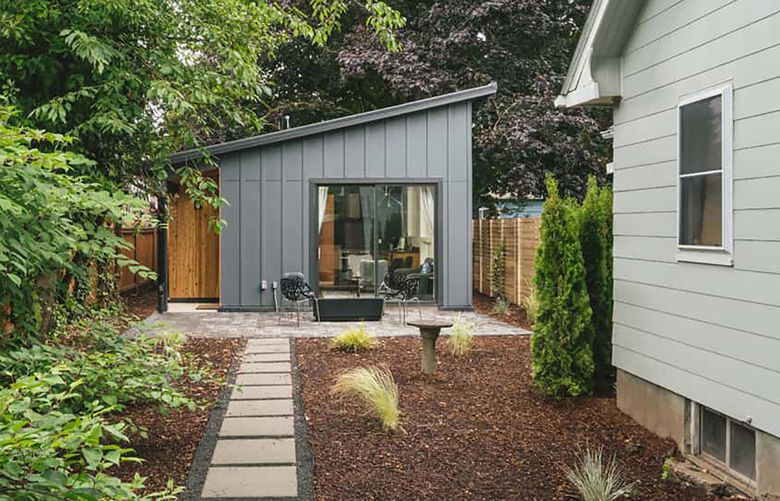 With enough backyard space, a modern DADU was built in southeast Portland. (Courtesy of Neil Kelly Company)