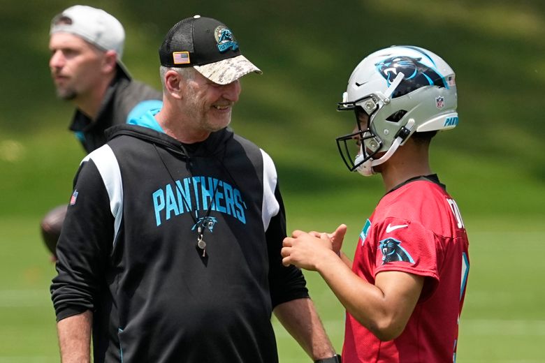 Carolina Panthers quarterback Bryce Young throws at the the NFL