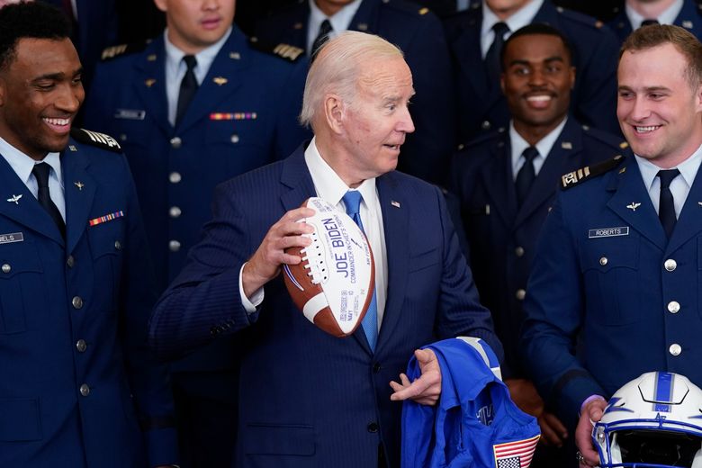 Biden jokes with Baker at White House visit