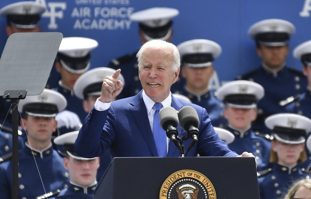 Biden thanks Air Force Academy grads for choosing 'service over self'