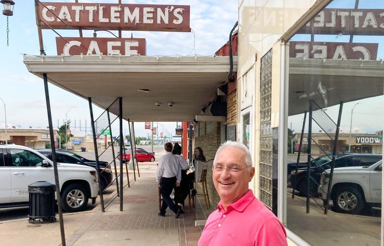 Seattle Times reporter Scott Hanson and photographer (pictured) enjoyed a feast fit for a president at Cattleman’s Steakhouse in Oklahoma City ahead of the College World Series.
