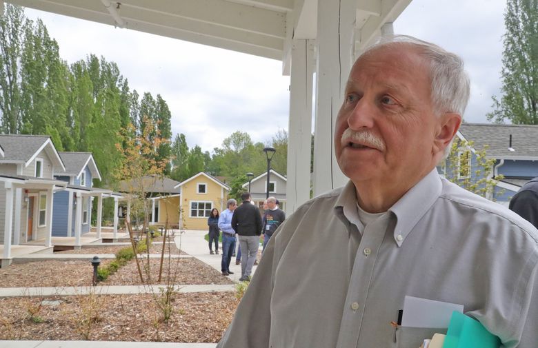 State Representative 43rd district Democrat Frank Chopp at the Sand Point Cottages. It is said Chopp was the driving force to create the cottages. (Greg Gilbert / The Seattle Times)