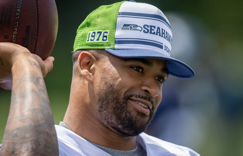 Seahawks Jamal Adams Wednesday afternoon during minicamp at the Virginia Mason Athletic Center in Renton, Washington on June 7, 2023.