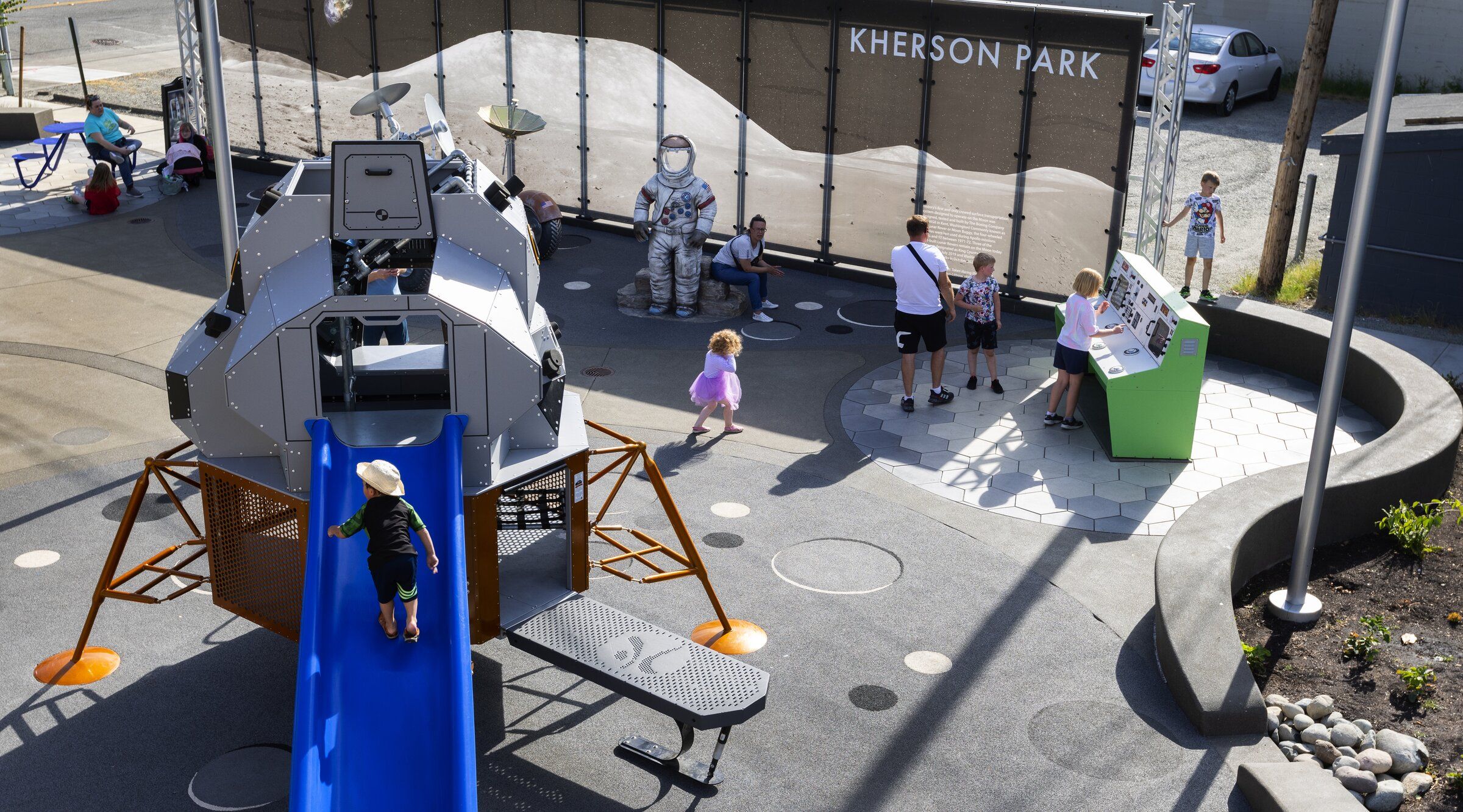 Kent kids blast into space with new, astronaut-themed downtown